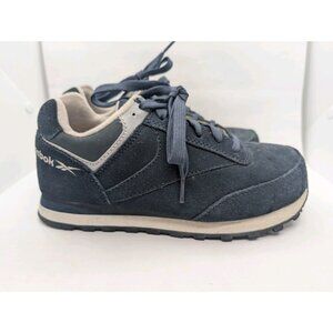 Reebok Athletic Safety Shoe Suede blue tone Women's Size 7.5 Mens 5.5 READ